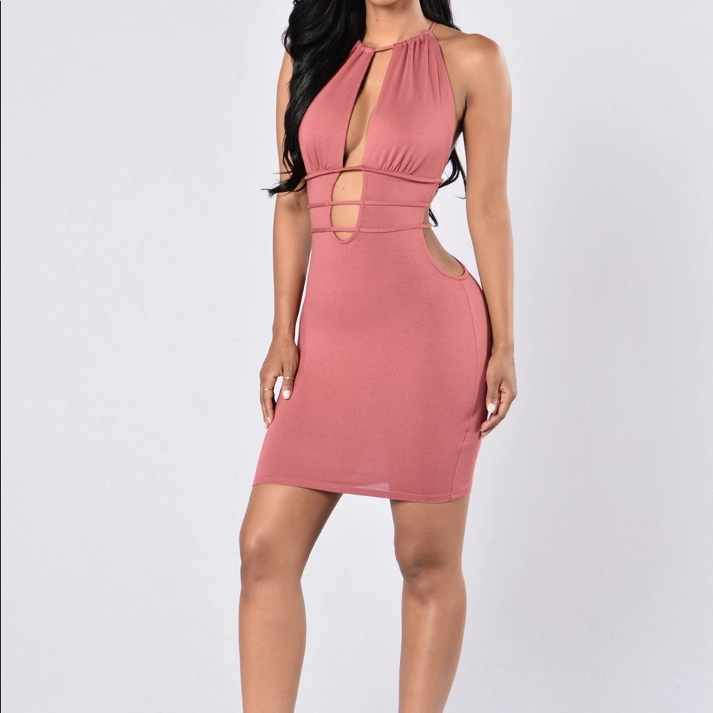 NWT Mauve cut out body con dress